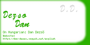 dezso dan business card